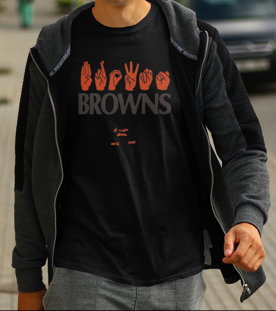 Browns Love Sign Language T-Shirt