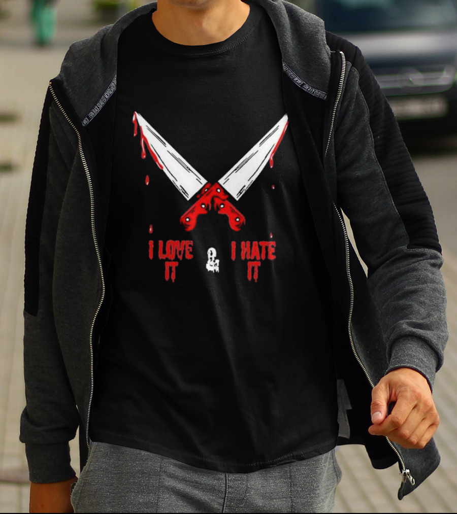 Murder With My Husband Mwmh I Love It I Hate It Knives Out 2.0 T-Shirt