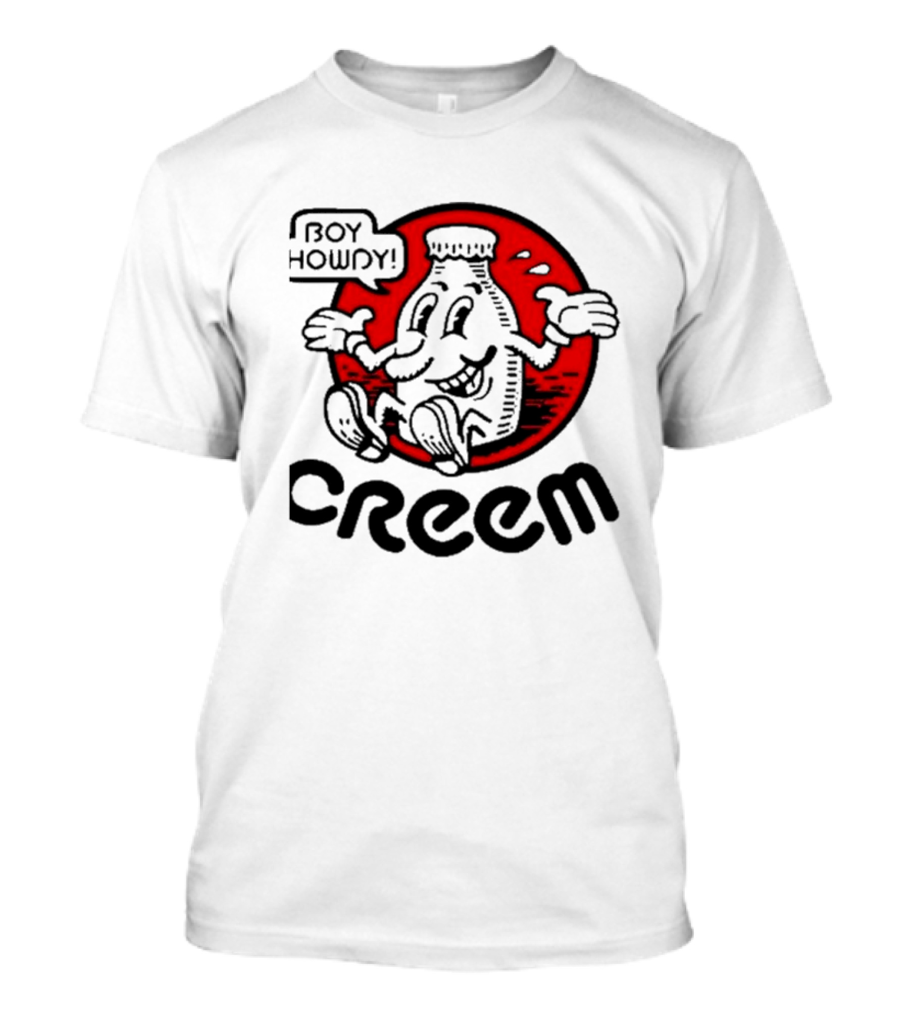 Boy Howdy Creem Vintage Bottle Character With Red Circle T-Shirt