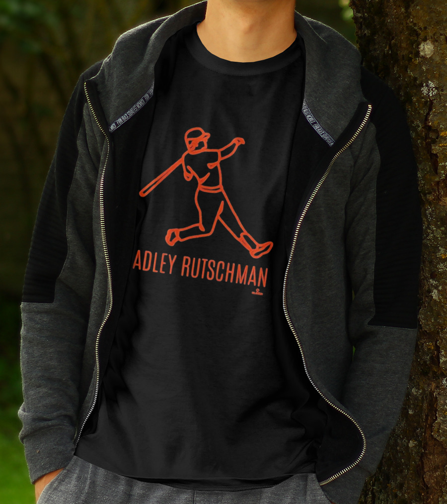Adley Rutschman Baseball Swing Retro Line T-Shirt