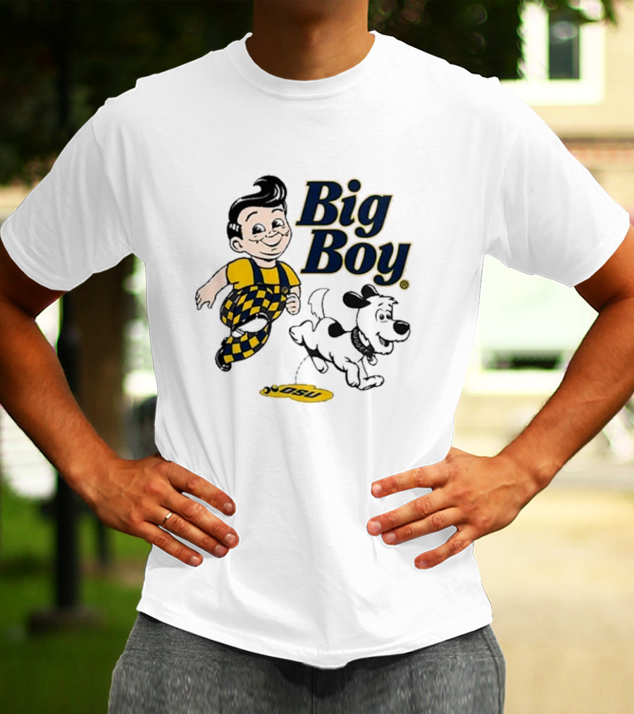 Big Boy OSU Checker Outfit And Nugget Team Rivalry T-Shirt