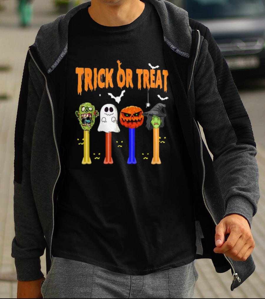 Trick Or Treat Zombie Ghost Pumpkin Witch Dispensers T-Shirt