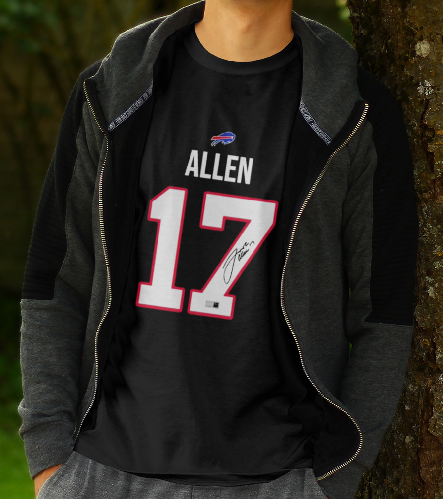 Josh Allen Buffalo Bills Number 17 Signature T-Shirt
