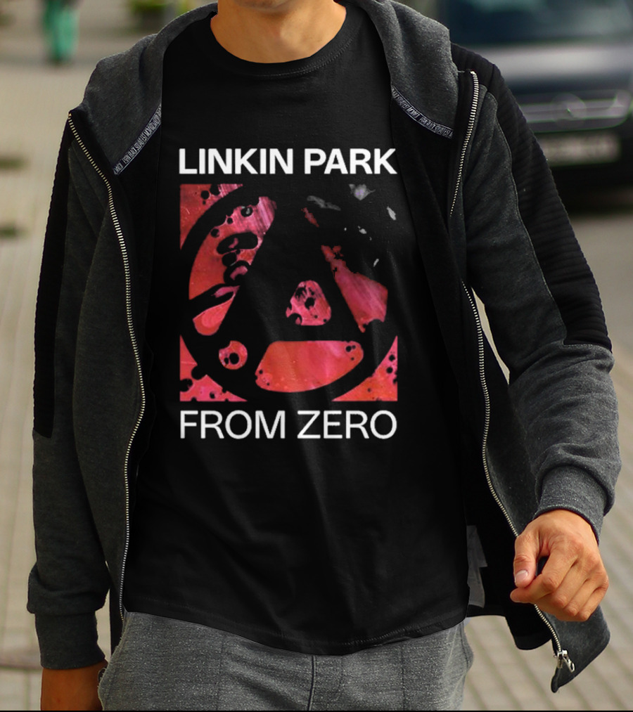 Linkin Park From Zero Texture Black Concert Red LP T-Shirt