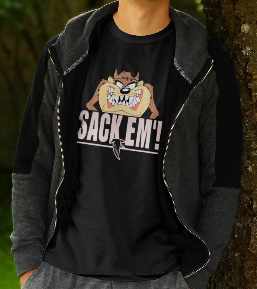 Looney Tunes Taz Sack Em Atlanta Falcons T-Shirt
