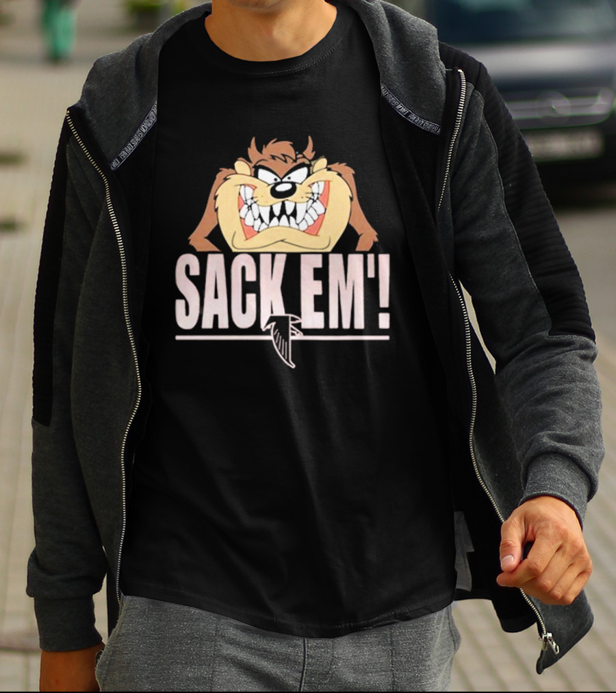 Looney Tunes Taz Sack Em Atlanta Falcons T-Shirt