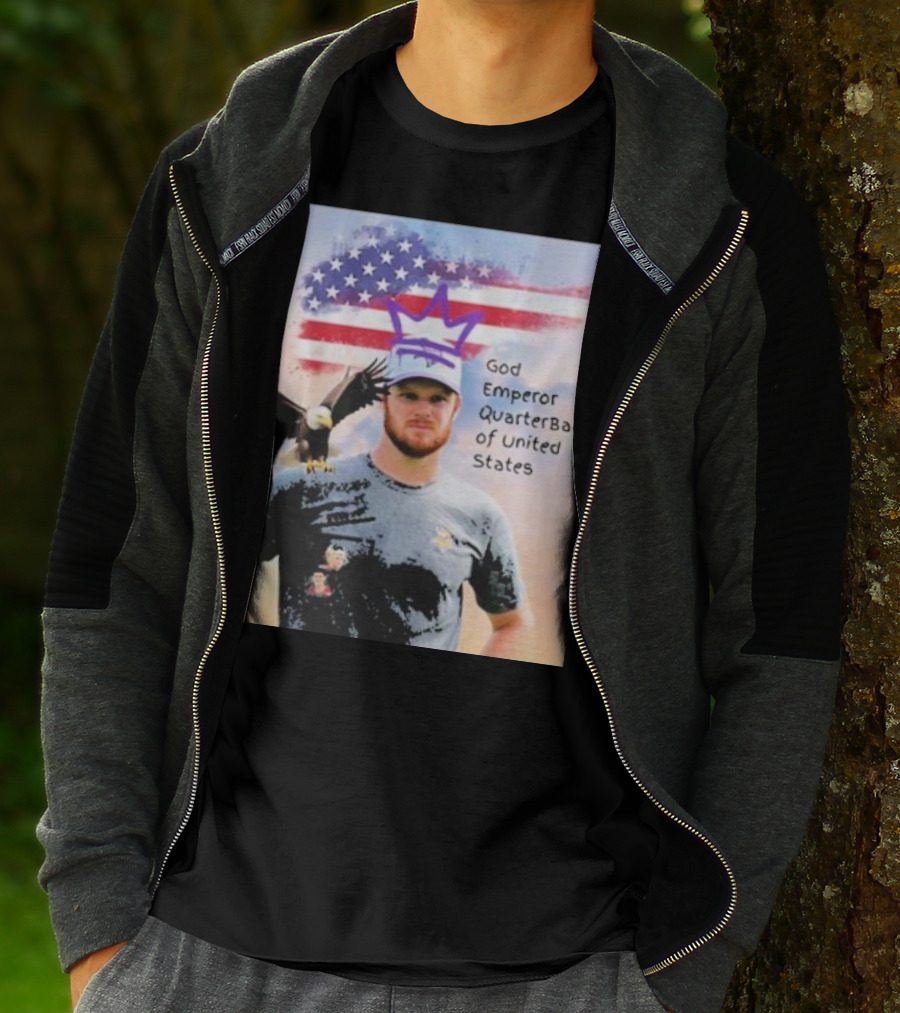 God Emperor Quarterback Of United States With American Flag And Eagle T-Shirt