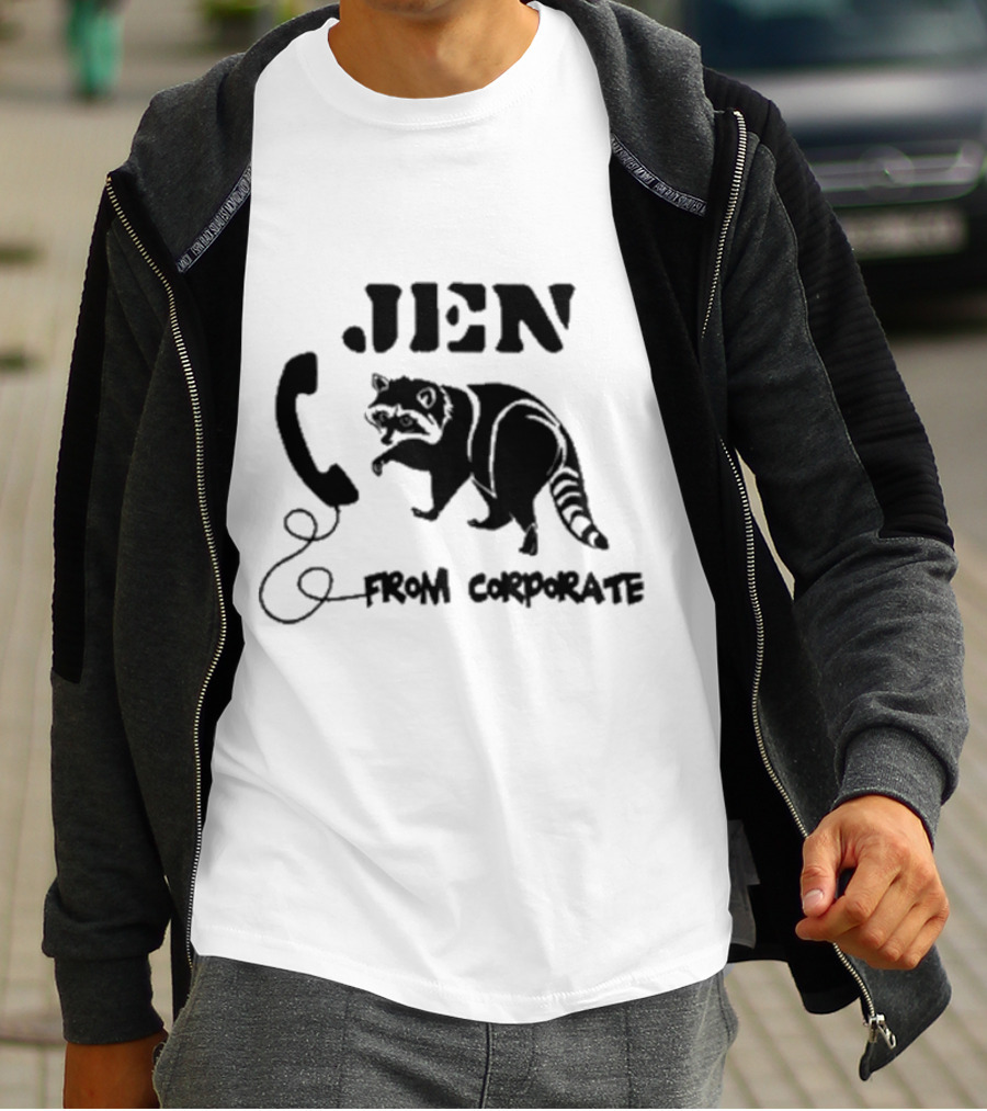 W0ahhkate Jen From Corporate Raccoon Telephone T-Shirt