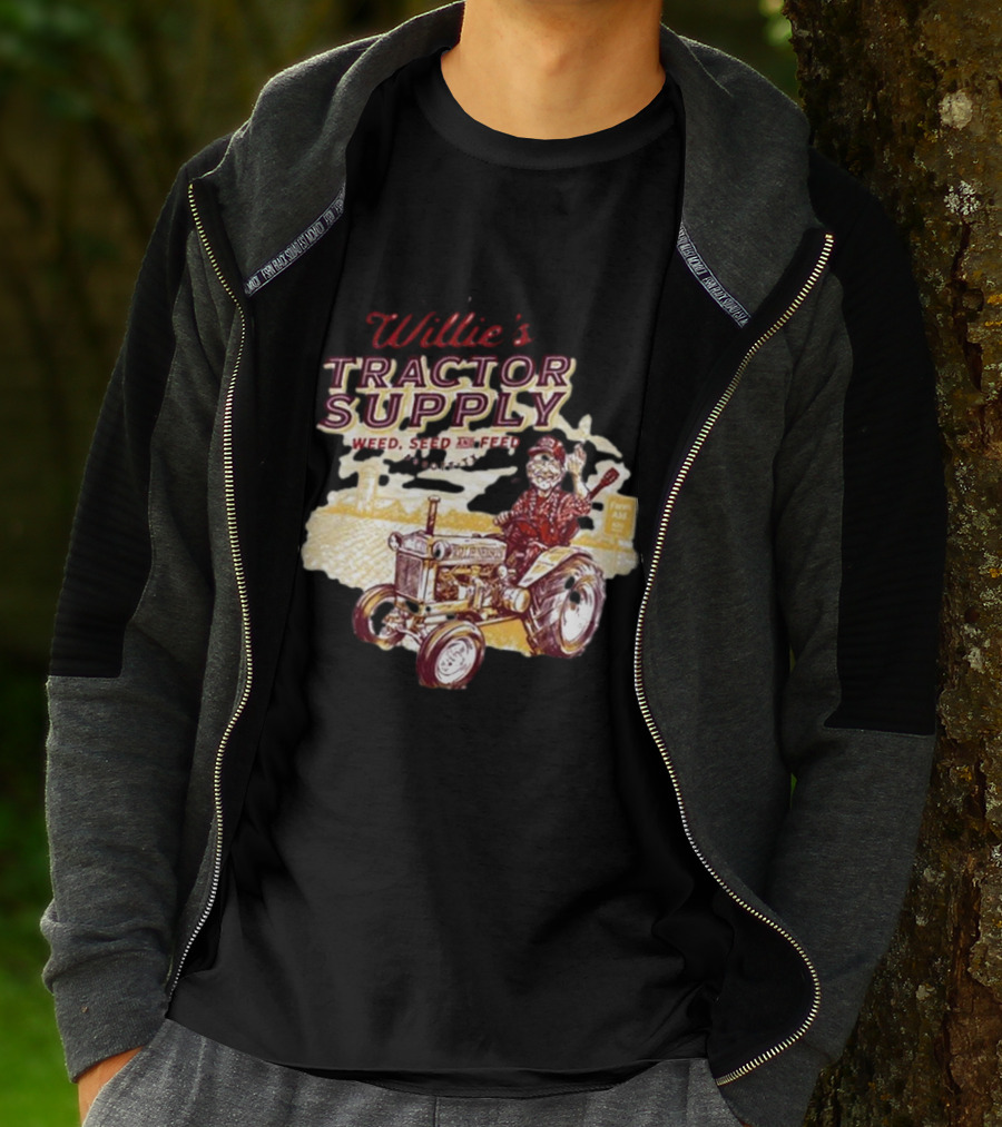 Willie Nelson Willie's Tractor Supply Weed Seed Feed Farm Aid T-Shirt