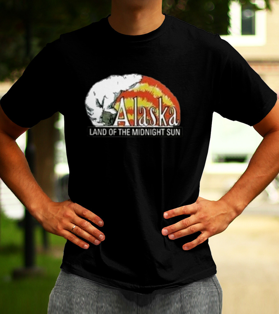 Alaska Land Of The Midnight Sun Polar Bear Arctic Anchorage Denali T-Shirt
