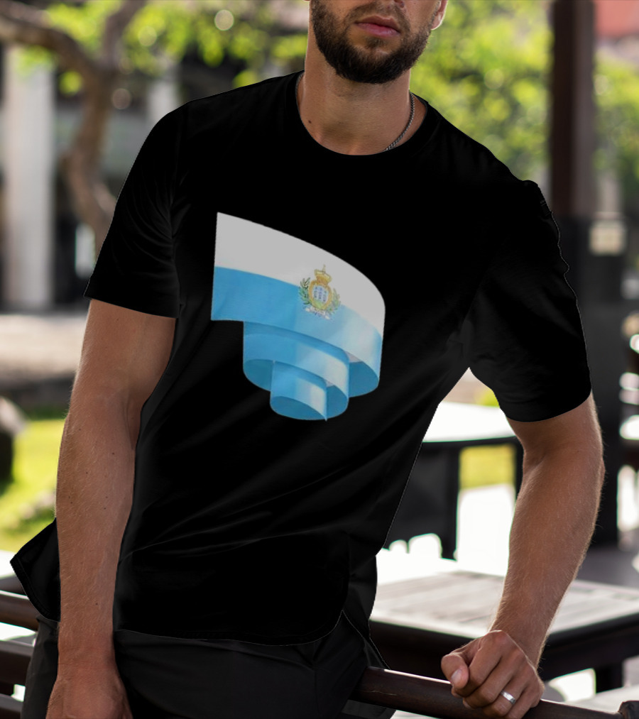 Krause San Marino Flag Sammarinese Day Football Emblem T-Shirt