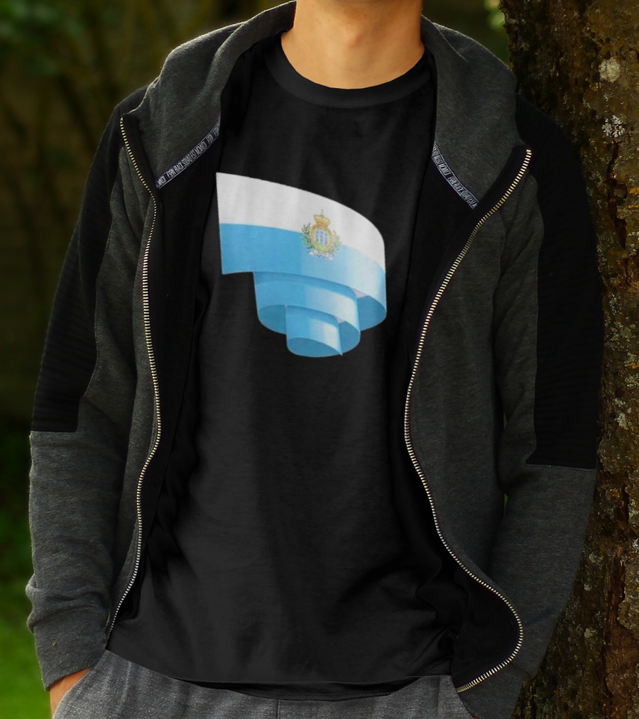 Krause San Marino Flag Sammarinese Day Football Emblem T-Shirt