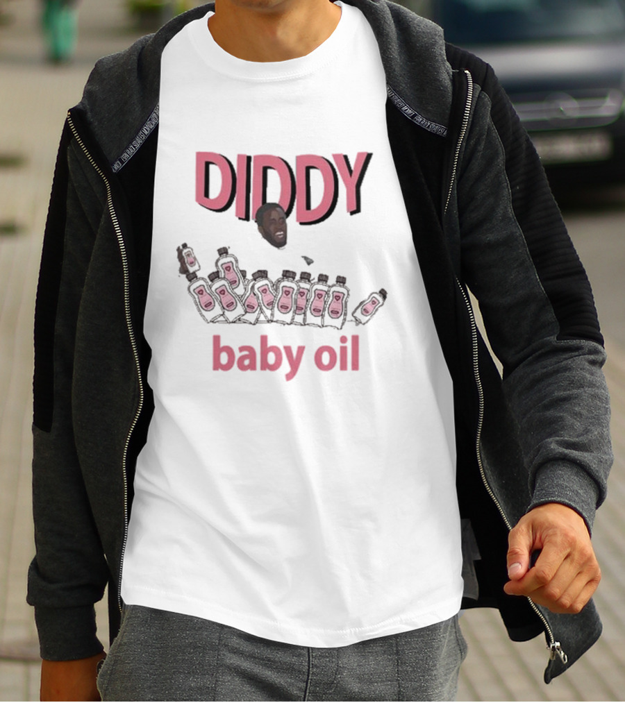 Diddy Baby Oil Bottles Pile With Smiling Face T-Shirt