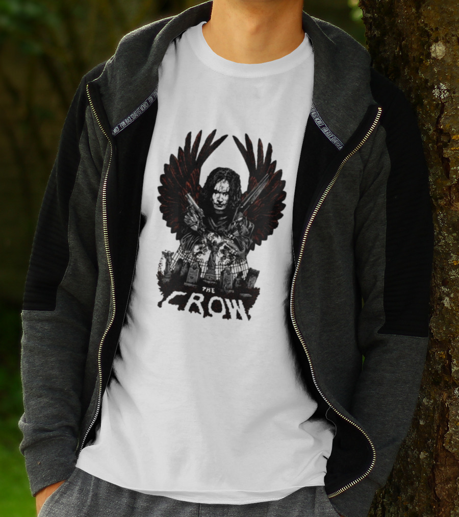 The Crow Fright Rags The Soul Can't Rest Retro Cemetery Wings T-Shirt