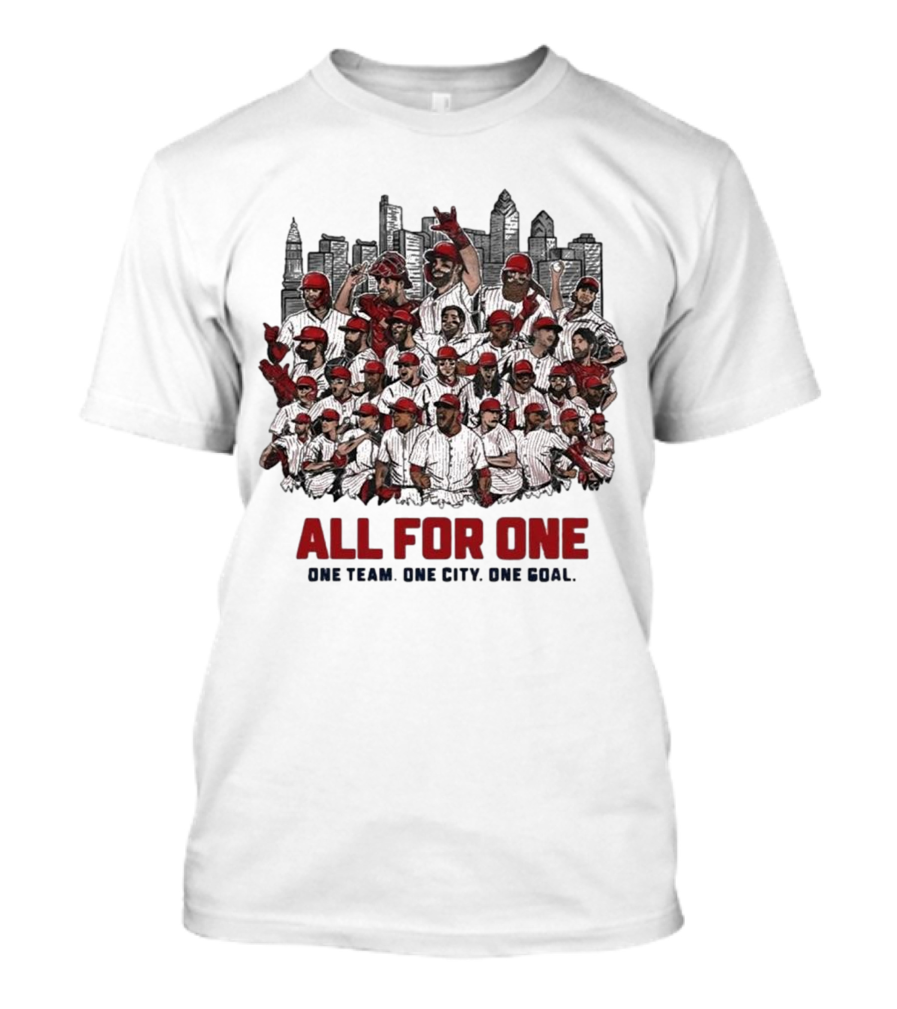 Phillies All For One Team City Goal Baseball Unity T-Shirt