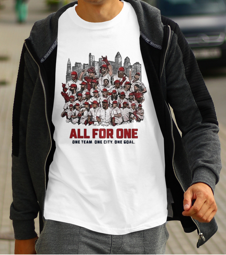 Phillies All For One Team City Goal Baseball Unity T-Shirt