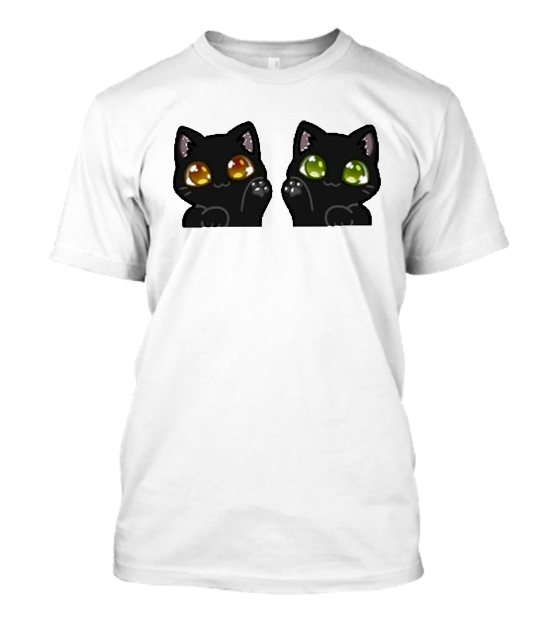 Stream Labs Kitties Black Cats With Colorful Eyes T-Shirt