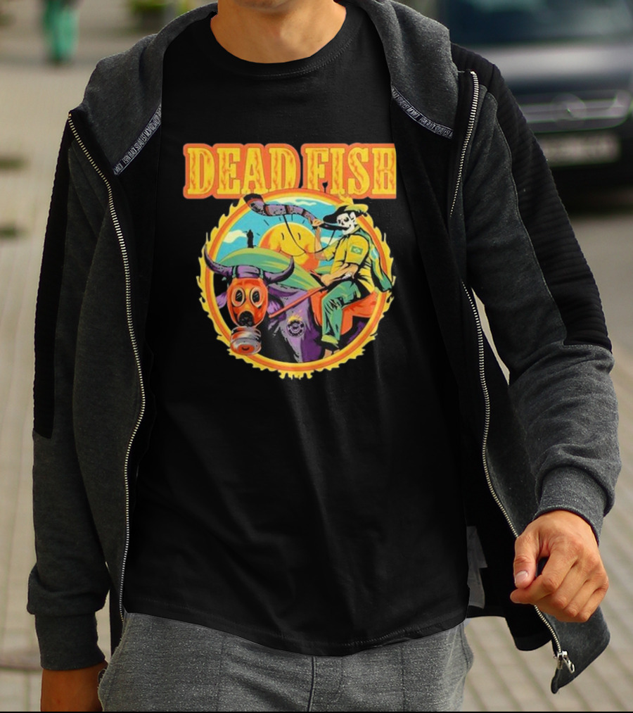 Dead Fish Band Agro Is Death Riding Bull T-Shirt