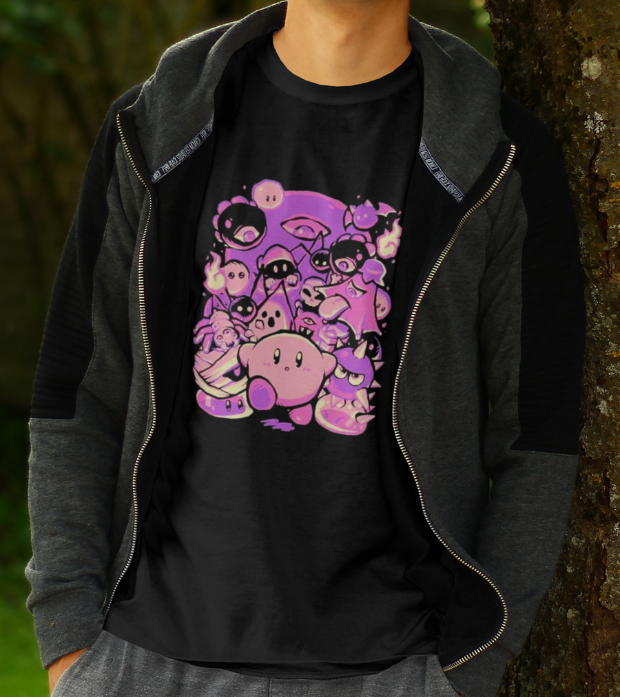 Nightmare Land Kirby And Enemies Pixeleyebat T-Shirt
