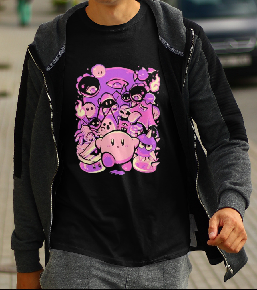 Nightmare Land Kirby And Enemies Pixeleyebat T-Shirt