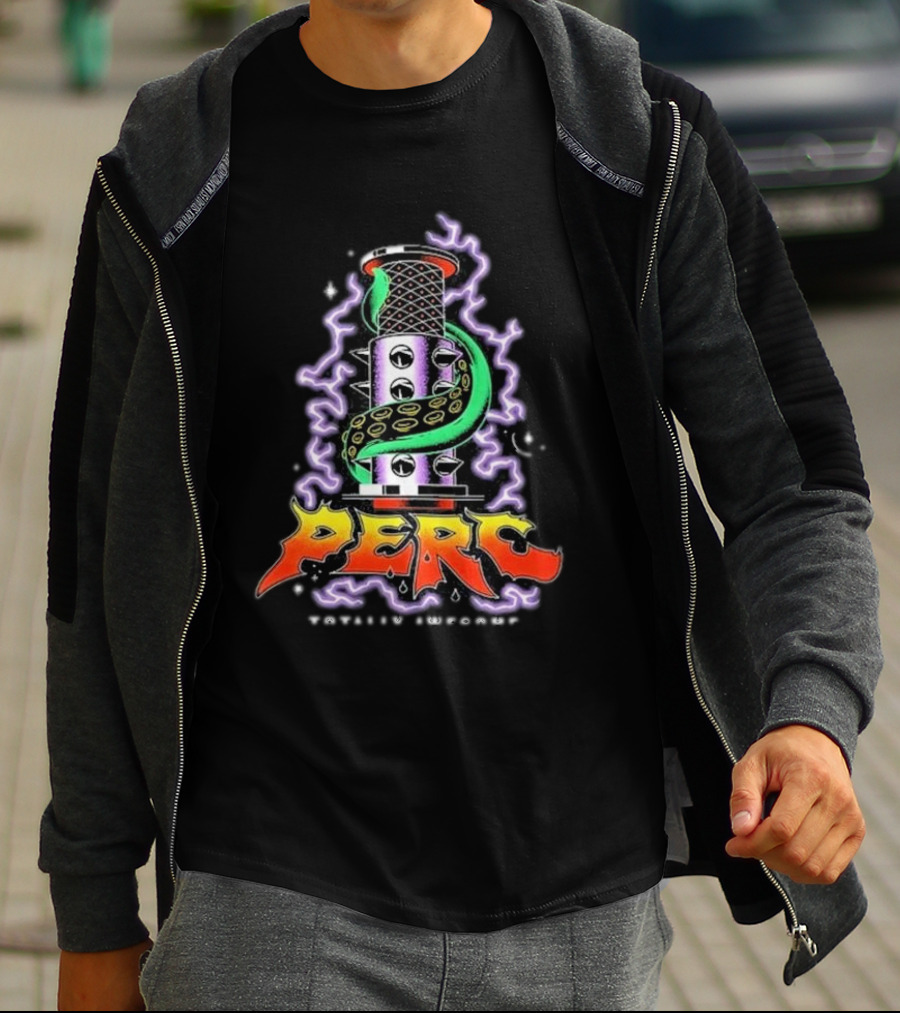 Perc Totally Awesome Coffee Neon Electric Coil T-Shirt