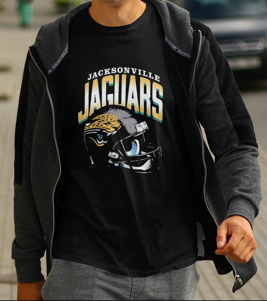 Jacksonville Jaguars Gradient Jaguars Helmet T-Shirt