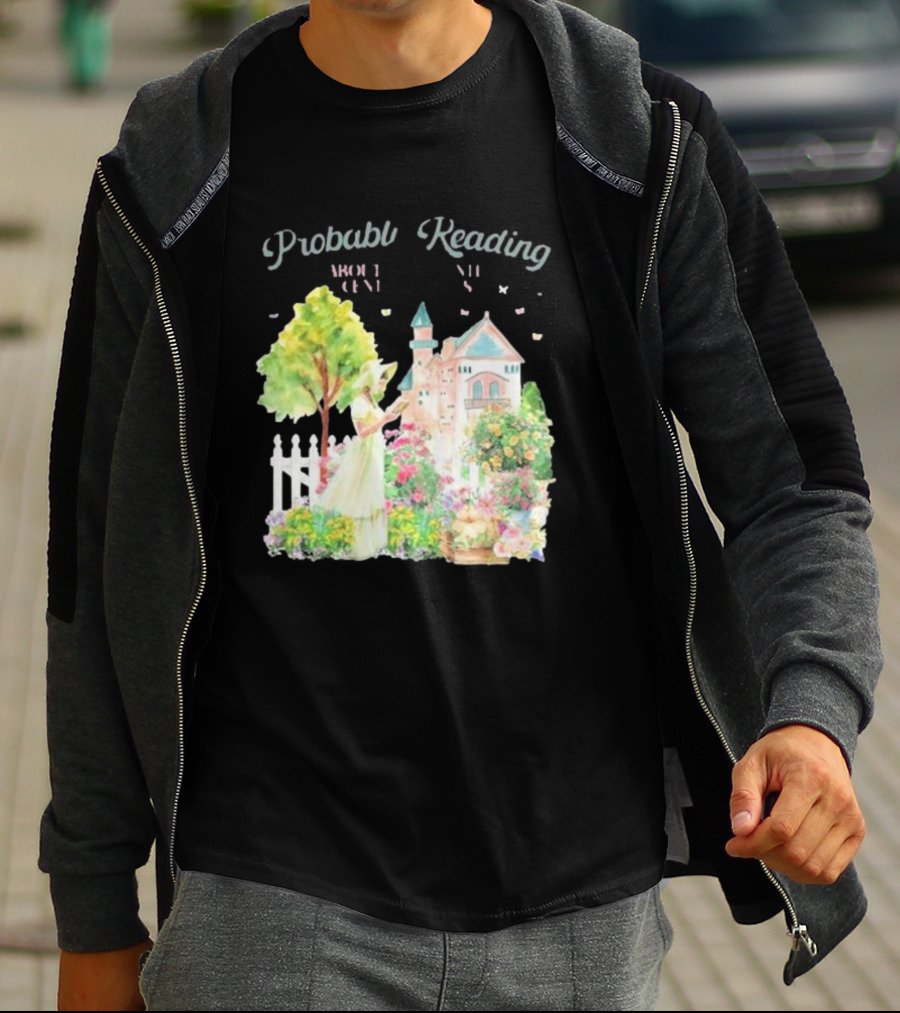 Opal And June Probably Reading About Dukes Victorian Garden Scene T-Shirt