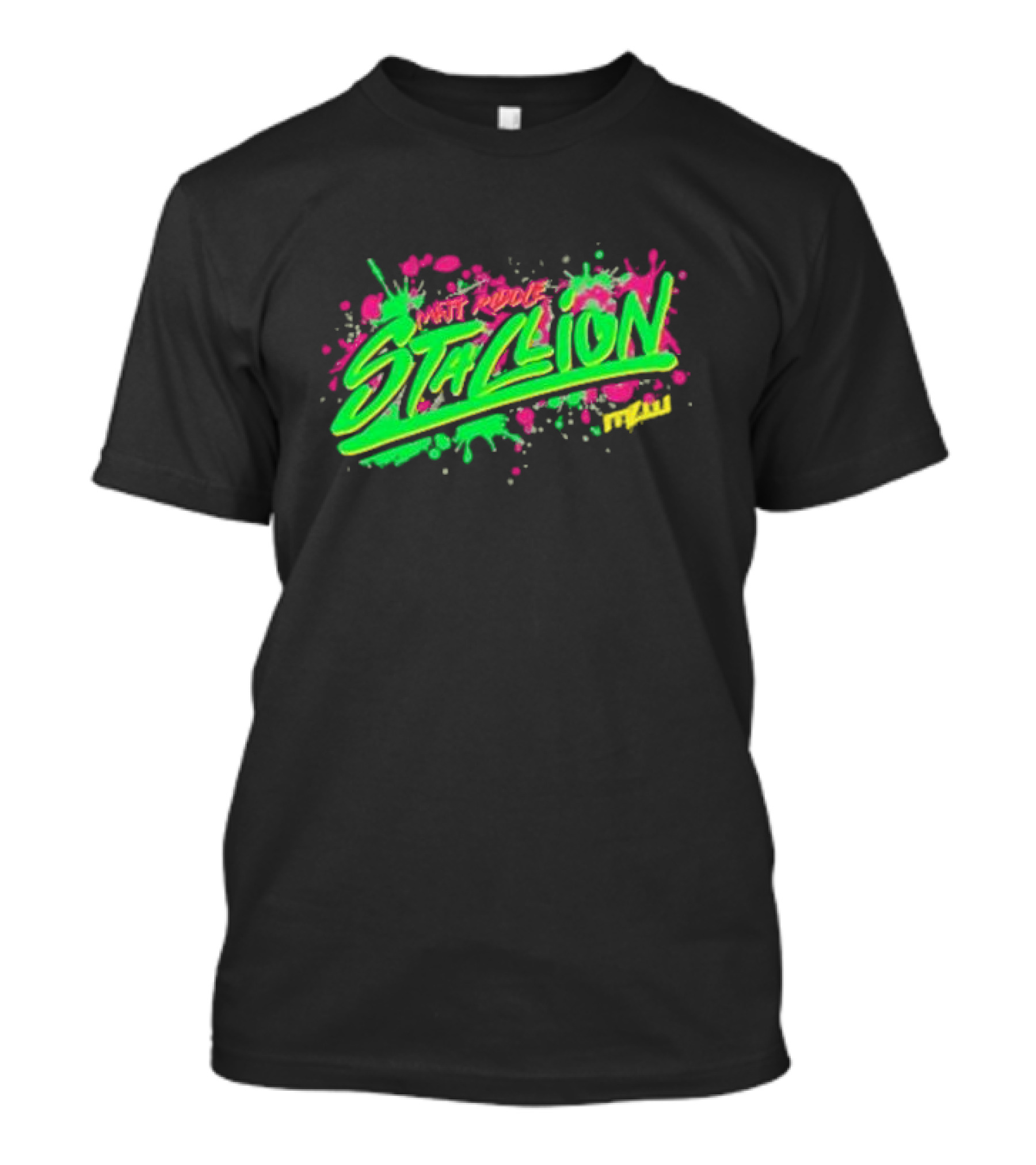 Matt Riddle Stallion Splatter WWE Neon Graffiti T-Shirt