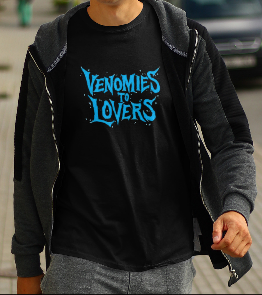 Venomies To Lovers Super Yaki Text Blue T-Shirt