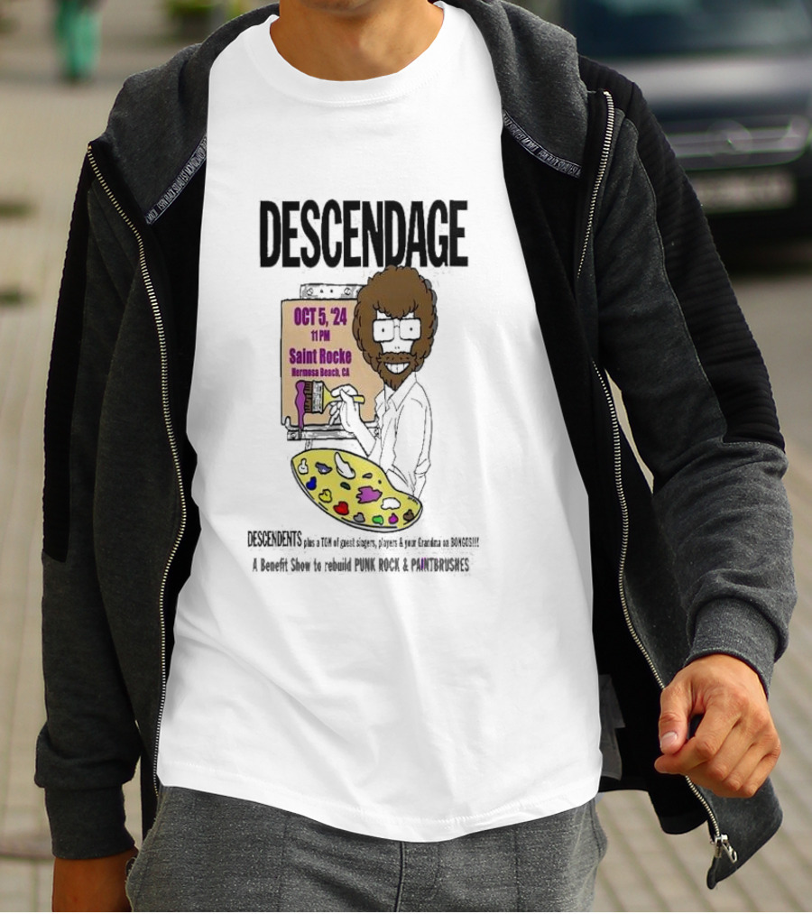 Descendage Featuring Descendents Plus Guest Singers At Saint Rocke Hermosa Beach Benefit For Punk Rock And Paintbrushes October 5 T-Shirt