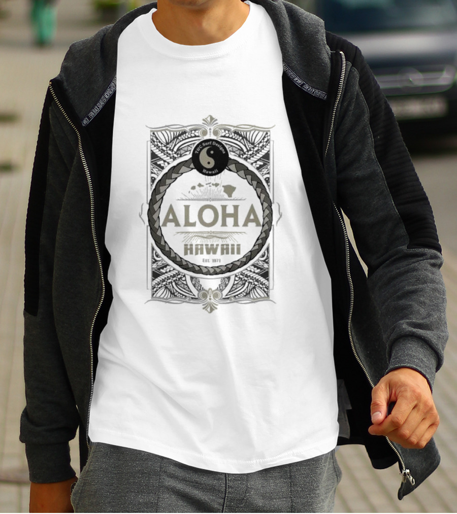 T&C Surf Designs Hawaii Aloha Hawaii Est 1971 Pearl City Jersey T-Shirt