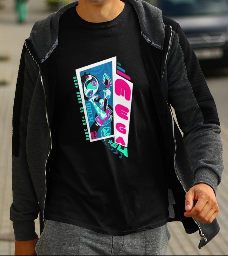 Mega64 Shred Neon Rocker Guitar Stars T-Shirt