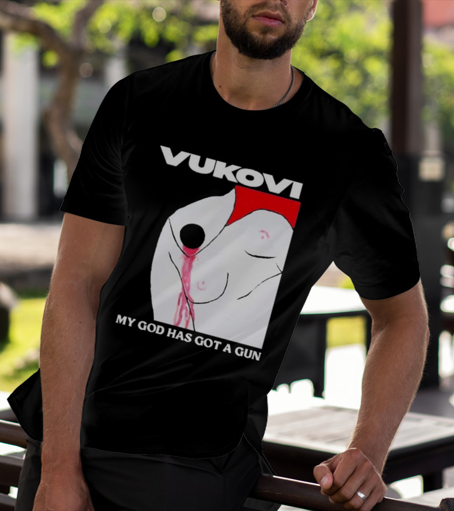 Vukovi My God Has Got A Gun Bold Graphic Concept T-Shirt