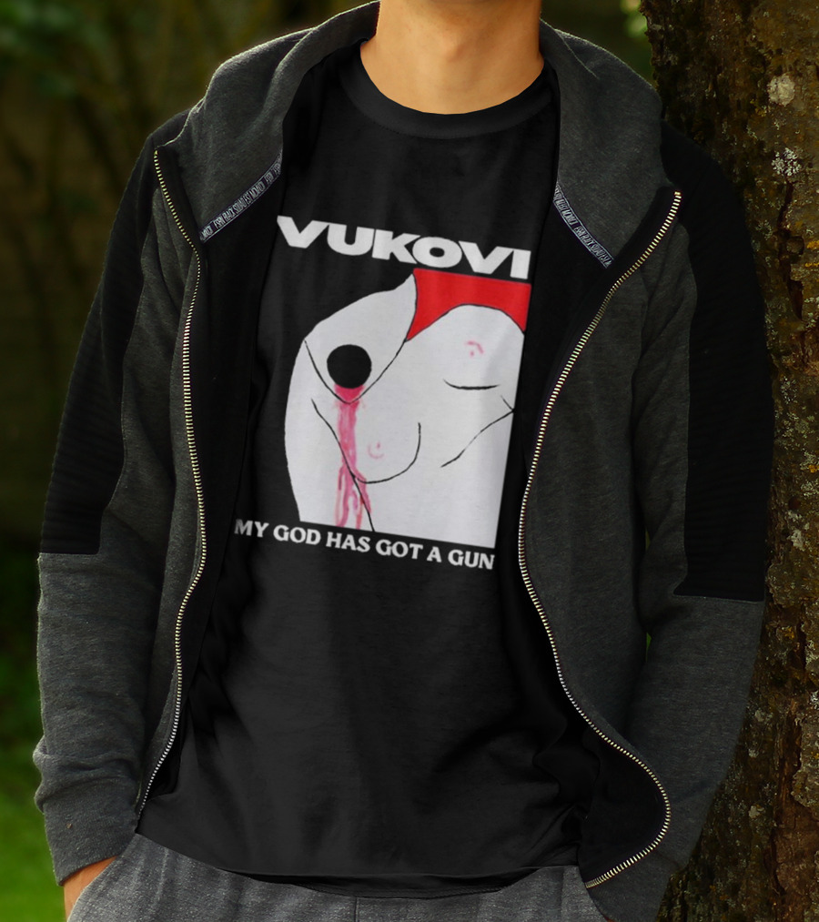 Vukovi My God Has Got A Gun Bold Graphic Concept T-Shirt