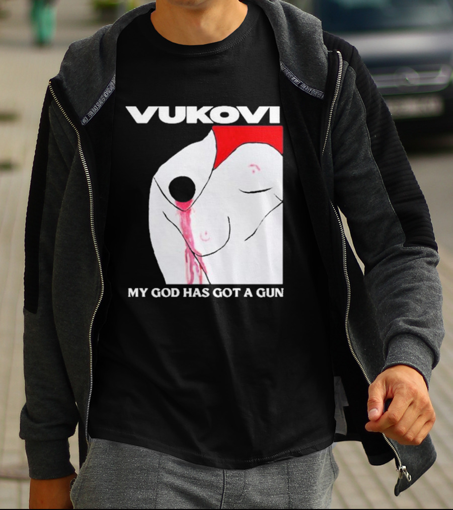 Vukovi My God Has Got A Gun Bold Graphic Concept T-Shirt