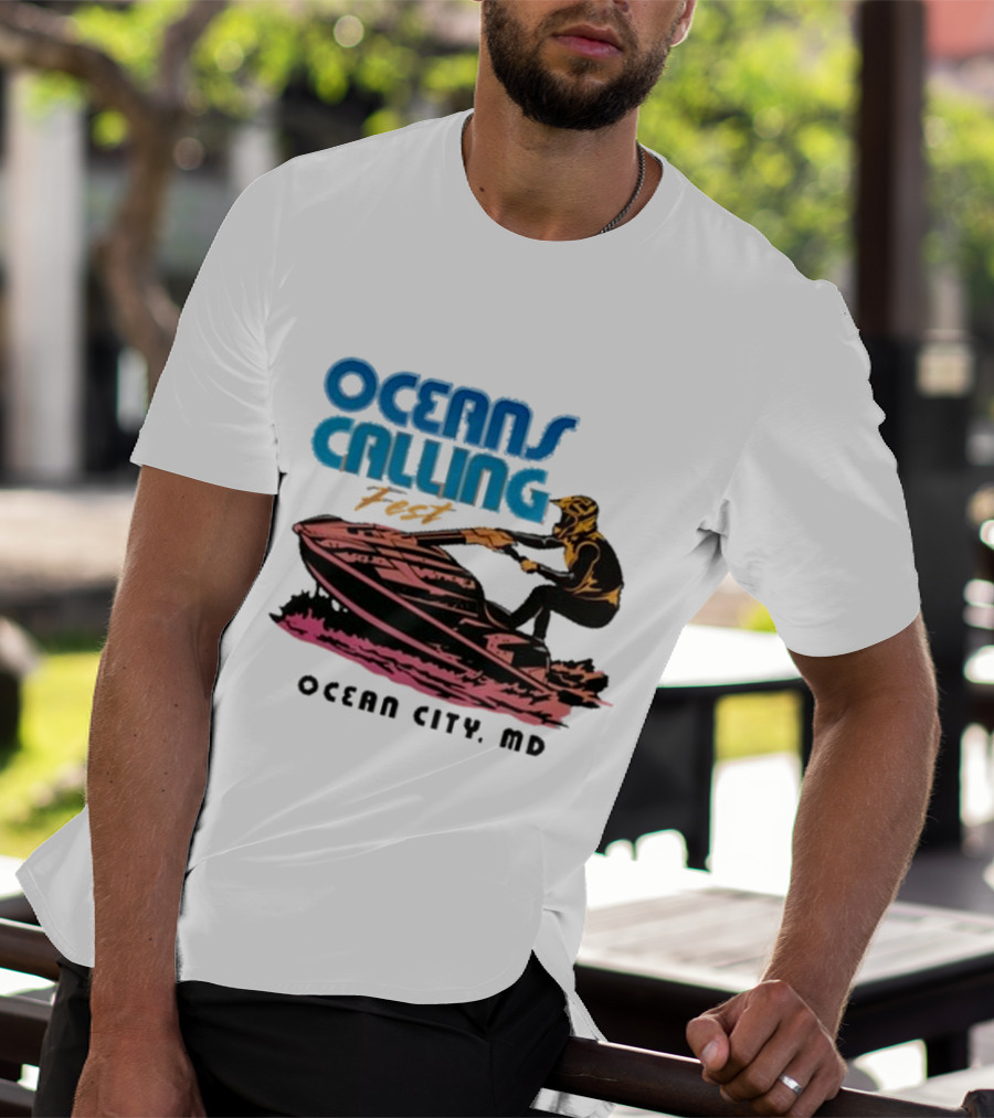 Oceans Calling Fest Ocean City MD Jetski T-Shirt