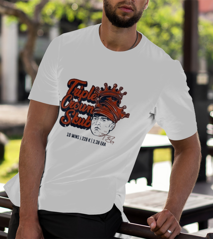 Tarik Skubal Triple Crown 18 Wins 228K 2.39 ERA Detroit Tigers T-Shirt