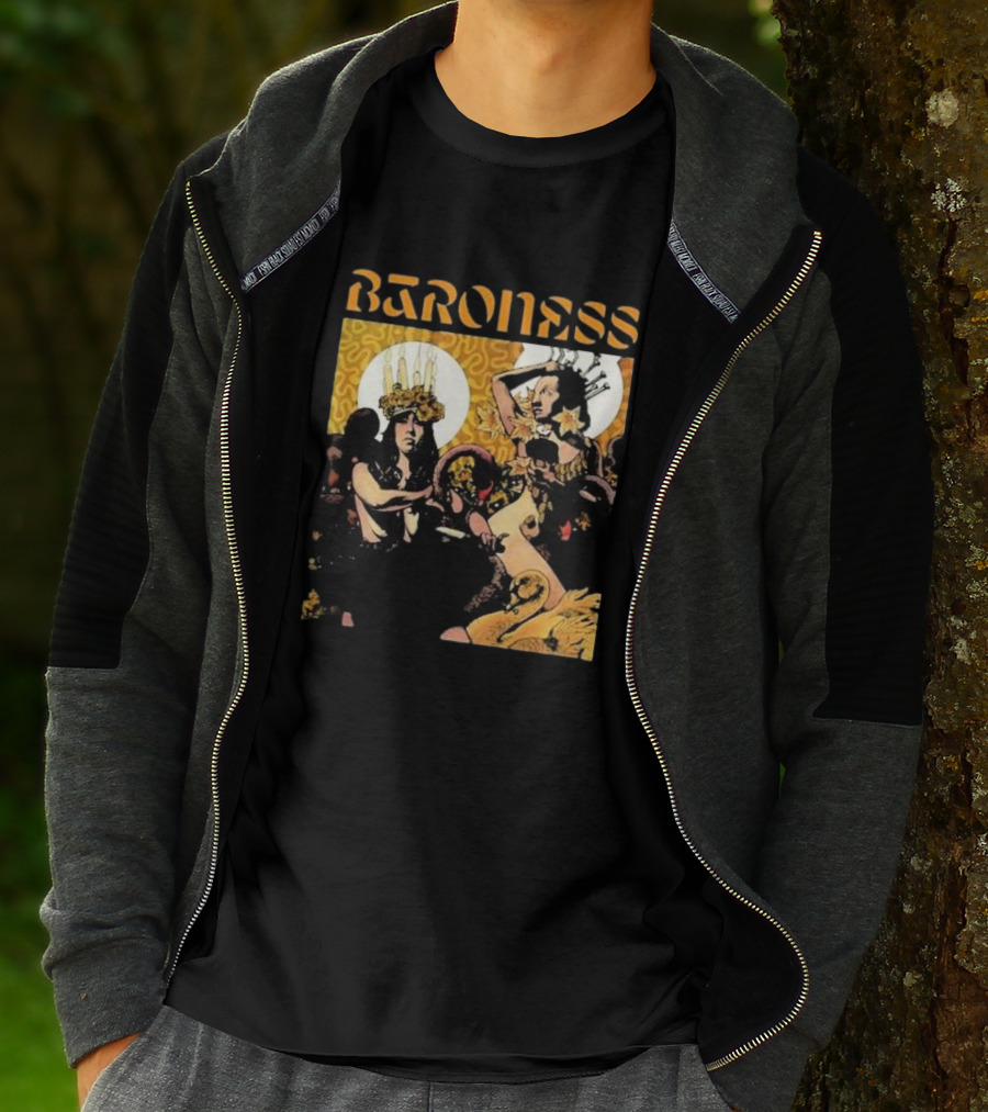 Baroness Yellow Psychedelic Art Ensemble T-Shirt