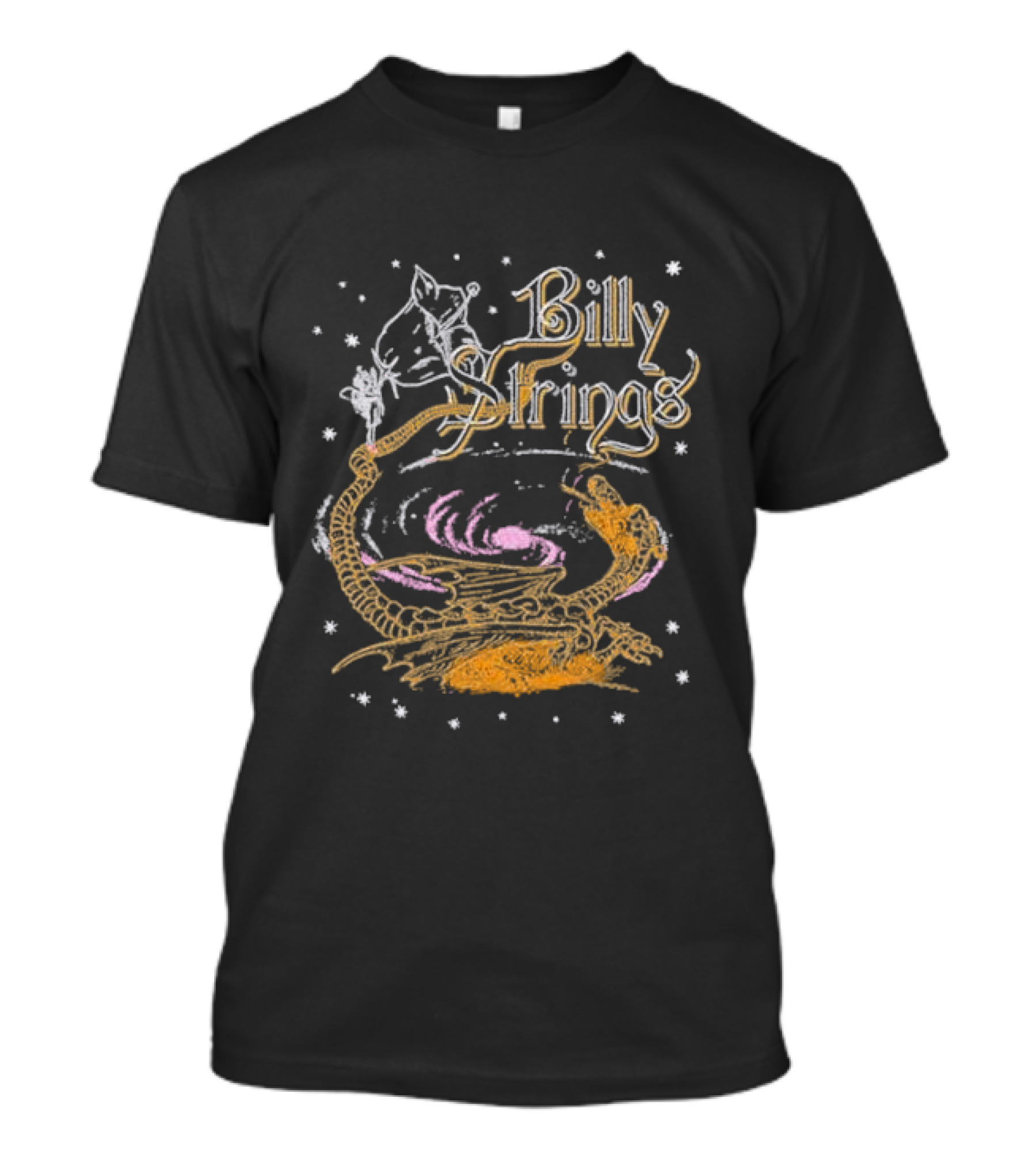 Billy Strings Cosmic Dragon Spiral With Stars Fall Tour T-Shirt