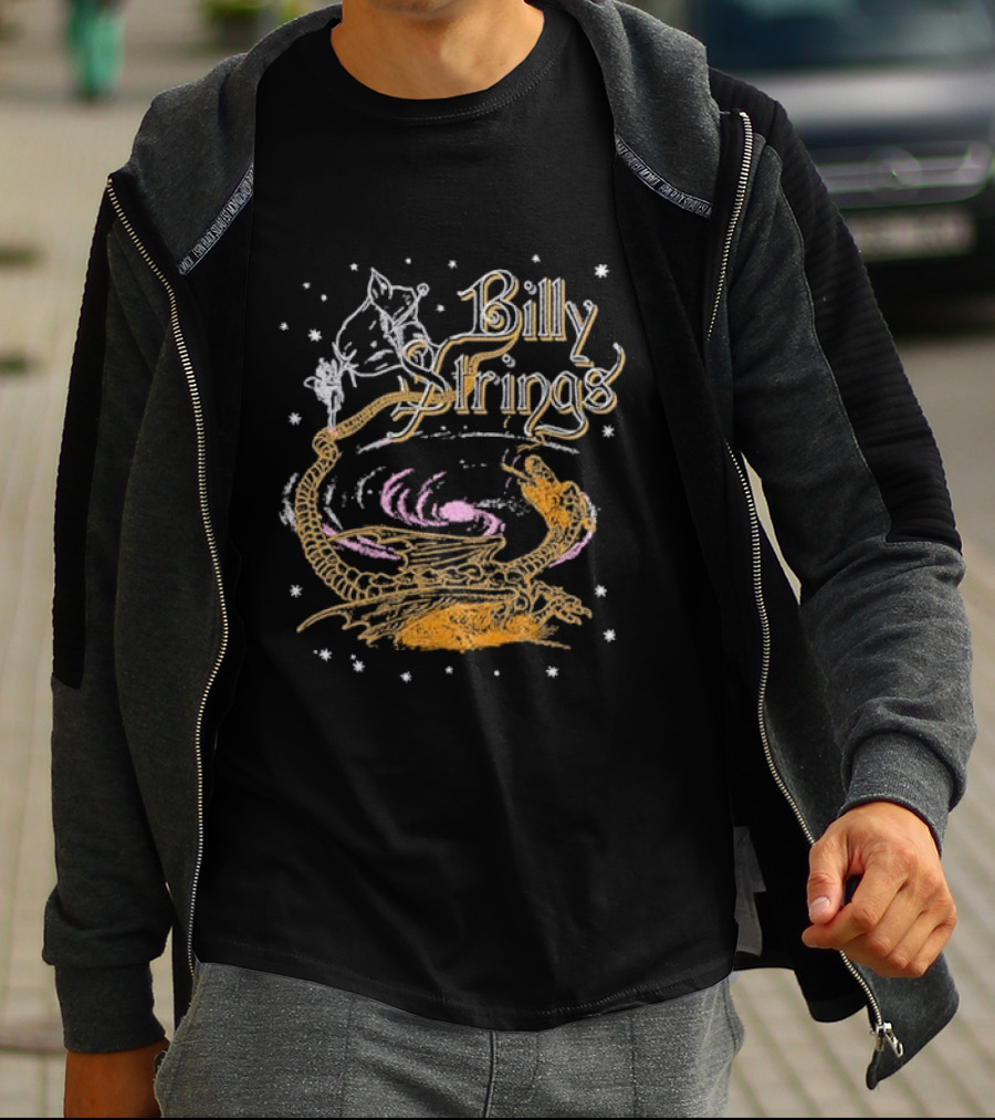 Billy Strings Cosmic Dragon Spiral With Stars Fall Tour T-Shirt