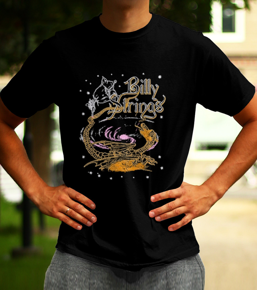 Billy Strings Cosmic Dragon Spiral With Stars Fall Tour T-Shirt