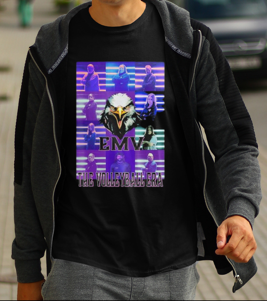 EMV The Volleyball Era Eagle Team Members In Neon Lights T-Shirt