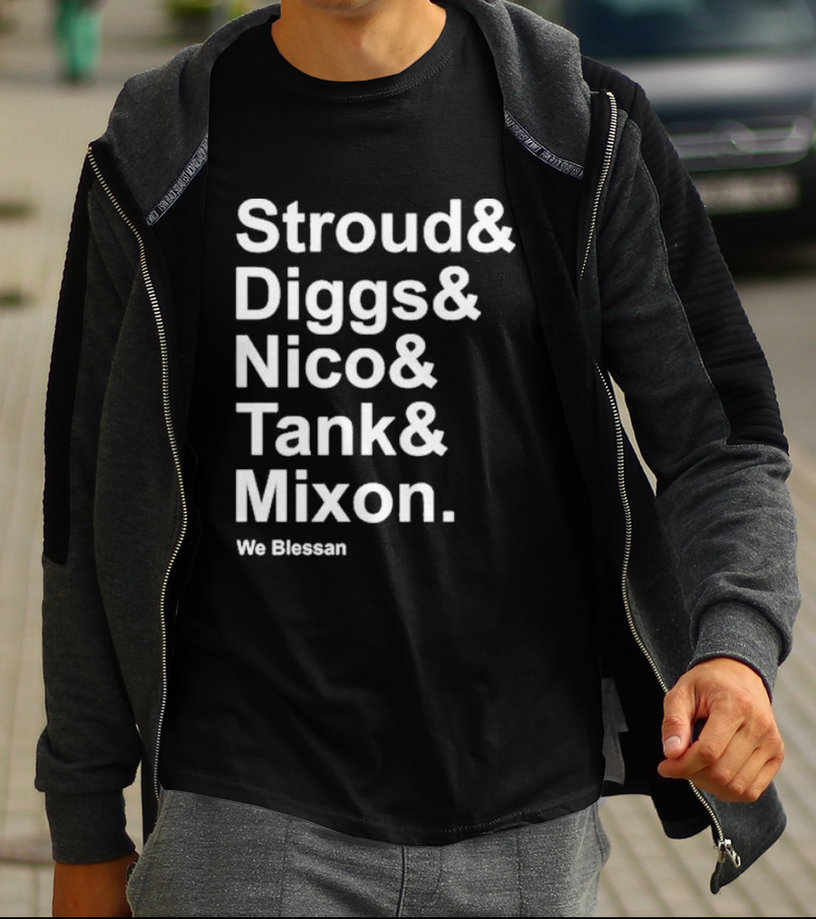 Houston Stressans Stroud Diggs Nico Tank Mixon We Blessan Football Names T-Shirt