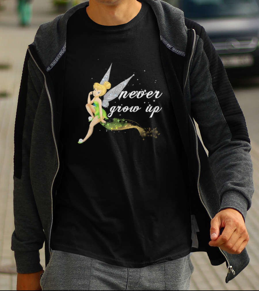 Tinkerbell Never Grow Up Fantasy Fairy Magic T-Shirt