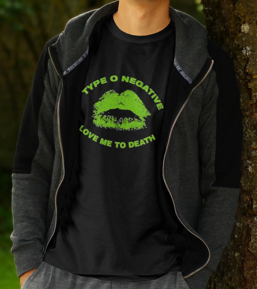 Type O Negative Love Me To Death Green Lips T-Shirt