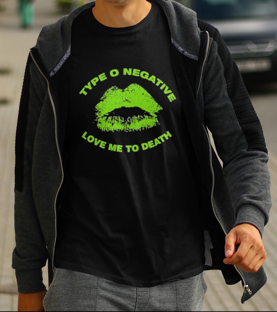 Type O Negative Love Me To Death Green Lips T-Shirt