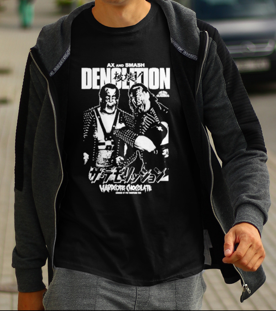 AX And SMASH Demolition Hardcore Chocolate Pro Wrestling T-Shirt