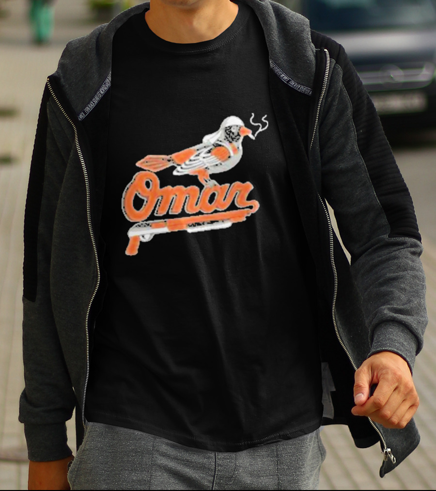 Omar Smoking Bird Perched On Shotgun Baltimore Oriole T-Shirt