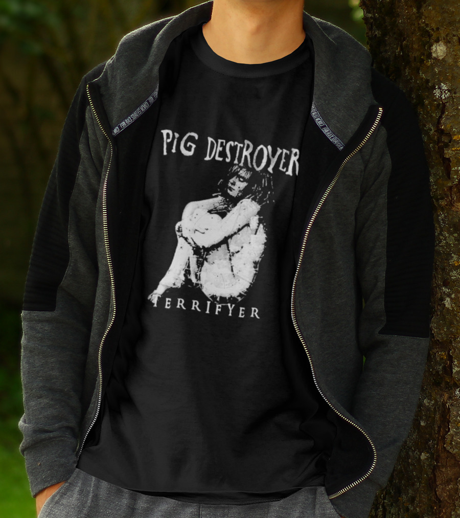 Pig Destroyer Terrifyer Ladies Cropped Dark Aesthetic T-Shirt