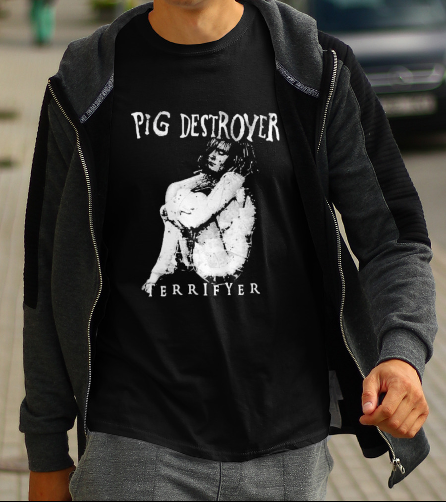 Pig Destroyer Terrifyer Ladies Cropped Dark Aesthetic T-Shirt